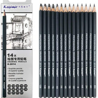 Mejor Calidad 14pcs/set 12B 10B 8B 7B 6B 5B 4B 3B 2B, B, HB 2H 4H 6H lápices de grafito Lápices de dibujo Sketch profesional set para dibujar - Arteztik