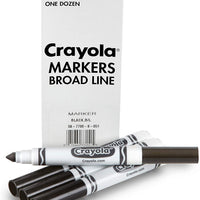 Crayola 12 unidades marcadores a granel originales negros - Arteztik