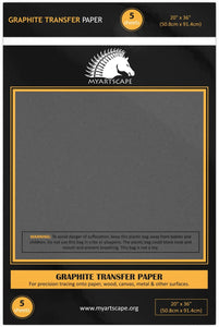 MyArtscape - Papel de transferencia de grafito (20.0 x 36.0 in, 5 hojas), color negro - Arteztik