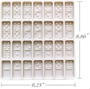 Domino Molde de silicona epoxi para fundición de resina DIY Craft 0.39 pulgadas, 28 cavidades molde de caramelo personalizado para jabones caseros, gelatina, colgante, cera de abejas, pasteles, chocolate - Arteztik