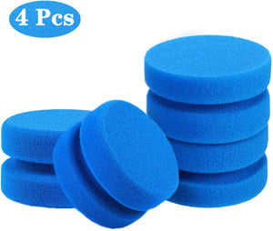 Astarexin - Esponjas de pintura redondas para aplicar esponjas de acuarela, 4 unidades, color azul - Arteztik