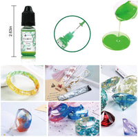 Resina epoxi Crystal Clear Kit 14 Oz Recubrimiento Resina Fundición Paquete con Pigmento de Resina para Joyerías, Artesanías, Varillas de Mezcla, Tazas de Silicona, Guantes, Pipetas - Arteztik

