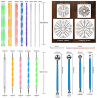 31 piezas Mandala Dotting Kit de herramientas con 3 Negro Cartón, Mandala Stencil Ball Stylus Paint Tray para Pintura Rocas, Mandella Arte y Dibujo - Arteztik
