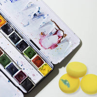 Penta Angel Esponjas redondas de 3.0 in, color amarillo, esponjas sintéticas para artistas, acuarelas, para arte y manualidades, arcilla, limpieza de cerámica, pared (esponjas redondas) - Arteztik