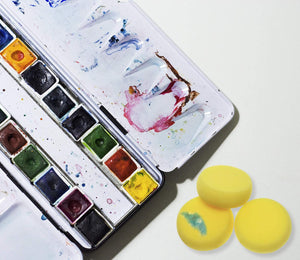 Penta Angel Esponjas redondas de 3.0 in, color amarillo, esponjas sintéticas para artistas, acuarelas, para arte y manualidades, arcilla, limpieza de cerámica, pared (esponjas redondas) - Arteztik