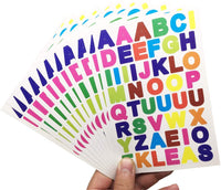 JAMEGIO 50 hojas coloridas letras pegatinas cartulina alfabeto, pegatinas autoadhesivas letras de la A a la Z - Arteztik
