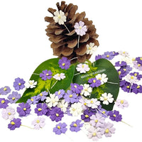 NAVA CHIANGMAI Mini pétalos de flores con tallo de hilo de morera, decoración de tarjetas de papel para álbumes de recortes, proyectos de manualidades (colores pastel) - Arteztik