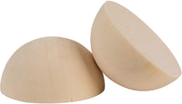 Bolas de madera divididas – Paquete de 100 bolas de media madera sin terminar, mini hemisferio, medias bolas para proyectos de bricolaje, artes infantiles y suministros de manualidades, 1 pulgada de diámetro - Arteztik
