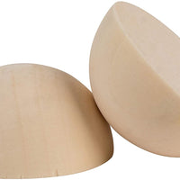Bolas de madera divididas – Paquete de 100 bolas de media madera sin terminar, mini hemisferio, medias bolas para proyectos de bricolaje, artes infantiles y suministros de manualidades, 1 pulgada de diámetro - Arteztik