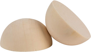 Bolas de madera divididas – Paquete de 100 bolas de media madera sin terminar, mini hemisferio, medias bolas para proyectos de bricolaje, artes infantiles y suministros de manualidades, 1 pulgada de diámetro - Arteztik