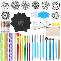 50PCS Mandala Dotting Tools, BYWORLD Rock Painting Kit with Canvas Storage Bag, Dotting Tools for Painting Mandalas, Rock Painting, Nail Art, Mandala Art and Drafting Art Supplies - Arteztik
