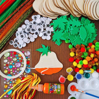 36 juegos de decoración de calabaza de otoño, calabaza, calabaza, calabaza, calabaza, calabaza, calabaza de madera, adornos, kit de manualidades, varios recortes de calabaza de madera pintables, pompones, ojos Googly para niños, otoño, Halloween, decoraci - Arteztik
