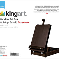 KINGART (Espresso) Caballete de madera para mesa de arte, acabado espresso, talla única - Arteztik