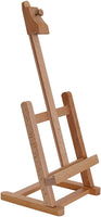 U.S. Art Supply - Caballete de estudio con marco en H de madera, 16.0 in, caballete ajustable para pintura y exhibición de madera de haya de hasta 12.0 in, soporte portátil resistente para mesa de trabajo de escritorio - Arteztik
