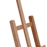 U.S. Art Supply - Caballete de estudio con marco en H de madera, 16.0 in, caballete ajustable para pintura y exhibición de madera de haya de hasta 12.0 in, soporte portátil resistente para mesa de trabajo de escritorio - Arteztik