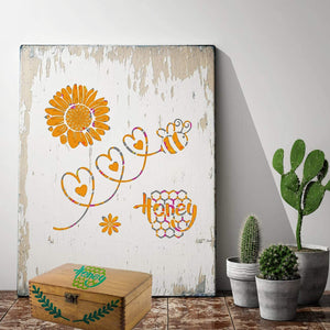 Plantilla decorativa de girasol para pintar en muebles de pared, manualidades, plantilla de pintura reutilizable - Arteztik