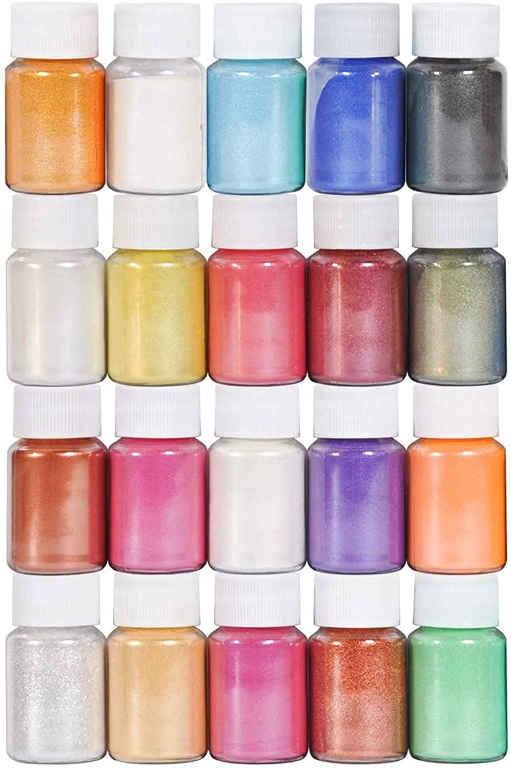 Pigmentos en polvo de mica para resina epoxi Efecto perla 245g Paquete de  24 colores Artesanía epoxi -  España
