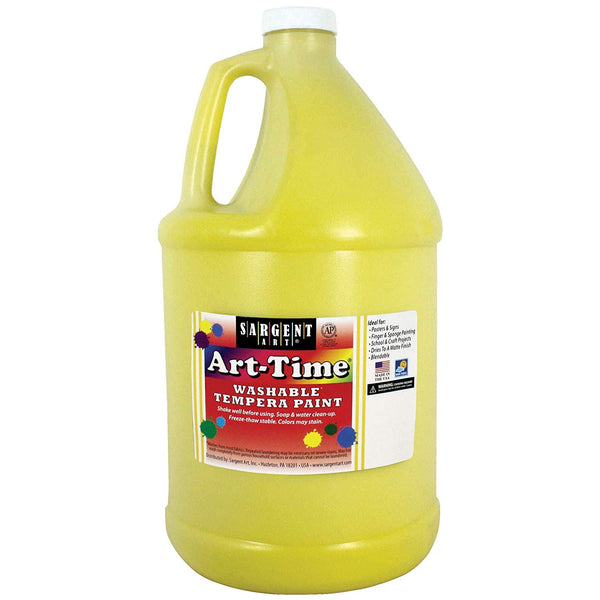 Sargent Art 17 – 3602 128 oz Amarillo art-time Pintura Tempera lavable, 1 galón - Arteztik