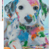 MXJSUA - Kit de pintura de diamante 5D por número, broca redonda, diamantes de imitación, arte para decoración de pared del hogar, perro dálmata, 12.0 x 16.0 in - Arteztik