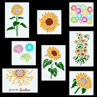 CINPIUK 8 plantillas de girasol de manzanilla margarita plantilla para pintar en madera DIY otoño Acción de Gracias decoración del hogar - Arteztik
