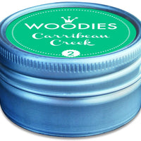 Woodies - Sello de gran calidad con almohadilla de tinta Carribean Creek, sello de goma de madera y almohadilla de tinta para manualidades y tarjetas. - Arteztik