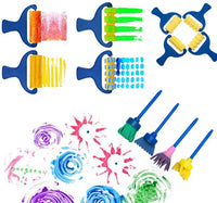 YINASI - Kit de pintura para niños, 31 piezas de esponja de aprendizaje temprano, kit de pinceles para niños pequeños, patrón surtido, incluye delantal impermeable para pintura artística - Arteztik
