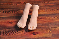 1 par de zapatos de silicona de maniquí femenino para exhibir el pie de la joyería, sandalias, calcetines, calcetines, dibujos con uñas. - Arteztik
