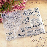 Tikkii - Sellos de silicona para hacer tarjetas y álbumes de recortes, diseño de mariposas y flores (2 unidades) - Arteztik