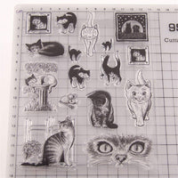 Furry Cats Meow Pet - Sello de goma transparente para álbum de recortes, álbum de fotos y tarjetas decorativas - Arteztik
