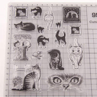 Furry Cats Meow Pet - Sello de goma transparente para álbum de recortes, álbum de fotos y tarjetas decorativas - Arteztik