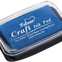 Fstaor - Almohadilla de tinta para sellos de goma, 4 almohadillas de tinta de 2.4 in, color amarillo - Arteztik