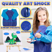 Dinonano - Kit de pintura acrílica para niños con pinceles de caballete y paleta de mezclas - Actividades artísticas y artesanales para niños y niñas de 4 a 9 años - Arteztik
