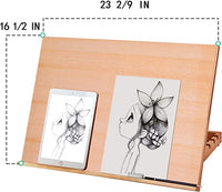 Falling in Art 4-Position Wood Drafting Table Easel Drawing and Sketching Board, 17 1/10 Inches by 12 1/2 Inches
