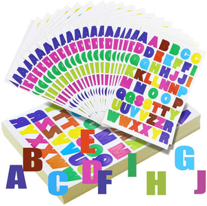 Acmer - 80 hojas de pegatinas de letras coloridas con letras del alfab