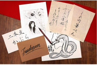 Kuretake FUDE PEN NIHON-DATE KABURA, color negro, punta dura y suave de doble cara para letras, caligrafía, arte, escritura, esbozo e ilustración de entintado. - Arteztik

