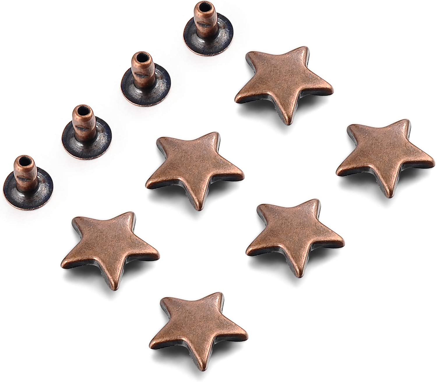 Juego De 200 Remaches Para Cuero, 200 Remaches De Cuero De Doble Tapa De 0.394 Pulgadas, Tachuelas Tubulares De Metal Para Llavero, Ropa, Mascotas, Cuello, Botas, Bolsas, Reparación Y Decoración De