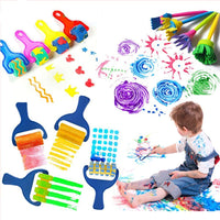 33 Pcs Kids Drawing Tools Kits, Sponge Painting Brushes, Early DIY Learning Craft Art Supplies for Kids Toddlers, Washable Painting Brushes, Foam Roller Sponge Arts Craft - Arteztik