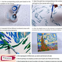Ifymei - Pintura por números para niños y adultos y principiantes, kit de regalo de pintura en lienzo para bricolaje, 16.0 x 20.0 in, coloridos dinosaurios - Arteztik