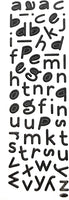 JourneyCraft - Pegatinas para letras del alfabeto, paquete variado, color plateado, negro, multicolor, letras adhesivas en la parte superior e inferior, perfectas para planificador y álbum de recortes, 5 hojas, 333 unidades - Arteztik
