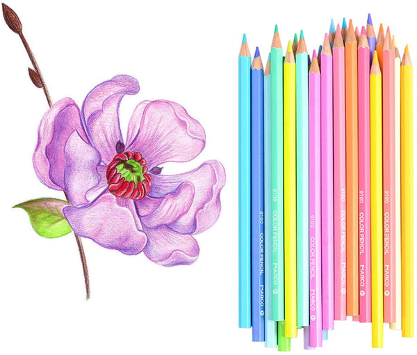 24 lápices de colores para dibujar y dibujar lápices de colores profesionales Set de lápices de colores de dibujo lápices de colores vivos para proyectos de manualidades, artistas sombras y colorear - Arteztik