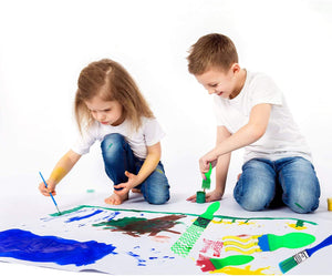 21 Pack Paint Sponges for Kids,Sponge Painting Brushes Early Learning Kids Painting Kits Early Learning Foam Brushes,Art Crafts Sponge Brush, Flower Pattern Brush - Arteztik