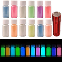 Biutee The Dark Pigment Powder con lámpara UV 12 colores 0.7 oz resina epoxi color pigmento tintes para bricolaje Slime, pintura acrílica, arte de uñas, pintura, manualidades - Arteztik