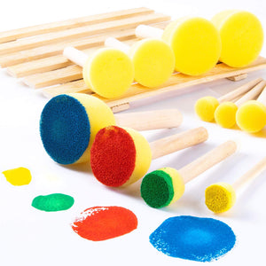 Juego de 48 esponjas redondas de diferentes tamaños, herramientas de pintura para niños, juego de esponjas Pistha para pintar, herramientas de pintura en 4 tamaños - Arteztik