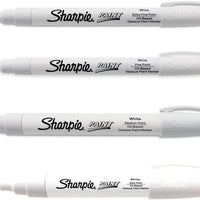 Sharpie Marcador de color blanco Todos los tamaños Kit con EX Fine, Fine, Medio & Bold con base de aceite - Arteztik