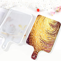 Moldes de resina de silicona, moldes de bandeja para fundición de resina epoxi, moldes de plato con forma cuadrada y rectangular para hacer bandeja de ágata sintética, tablero de servir, decoración del hogar - Arteztik