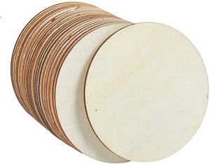 Juvale 24 piezas sin terminar 4 pulgadas de madera circulares recortes para posavasos de madera, manualidades y decoración del hogar - Arteztik