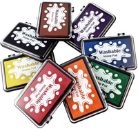 Best Stamp Craft - Almohadillas de tinta lavables para sellos de dedos, 10 colores, ideales para papel, álbumes de recortes, regalos bonitos para niños y niños (10 unidades) - Arteztik
