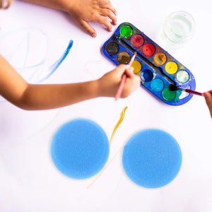 4 esponjas redondas de 3.0 in para pintura de artistas sintéticos, acuarelas para acuarelas, arte artesanal, arcilla, limpieza de cerámica, pared (4) - Arteztik