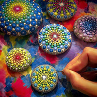 Kit de pintura de mandala, 35 piezas, herramientas de punto, pinceles de pintura, plantilla para pintura de roca, colorear, dibujar y dibujar suministros de arte - Arteztik
