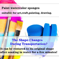 Astarexin - Esponjas de pintura redondas para aplicar esponjas de acuarela, 4 unidades, color azul - Arteztik
